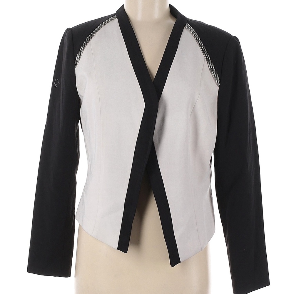 Insight Black and White Zipper Detail Blazer